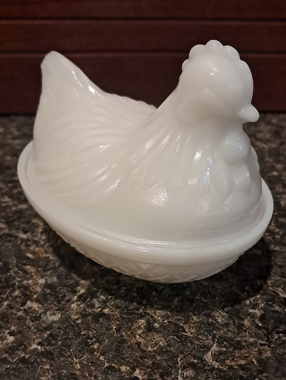 Hazel Atlas Milk Glass Hen on Nest